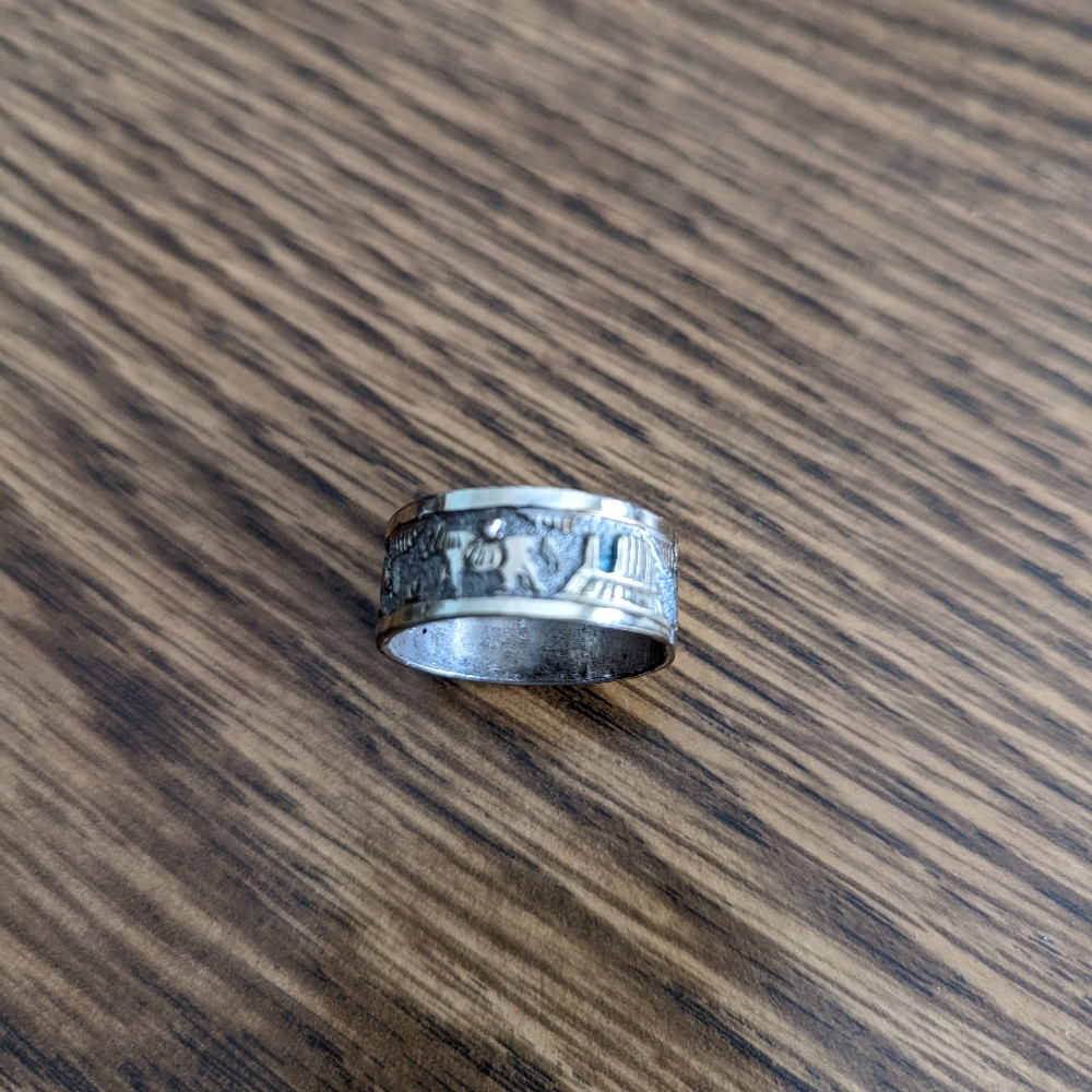 Native American Navajo Vintage Storyteller Ring Size 11 1/2 - Picture 10 of 12